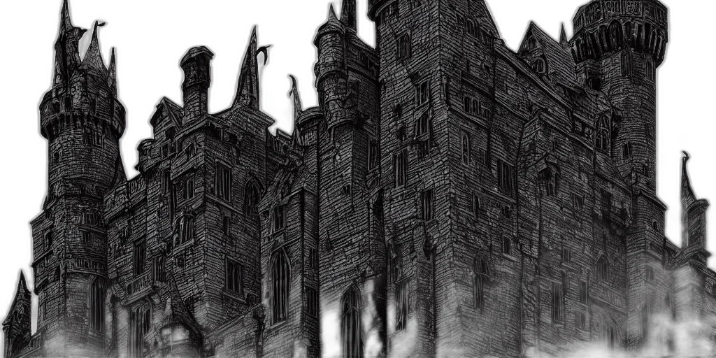 building, concept art, fantasy art, comic book art transparent PNG cut-out
