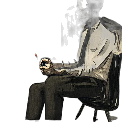 jacket, mask, staff, face transparent PNG cut-out