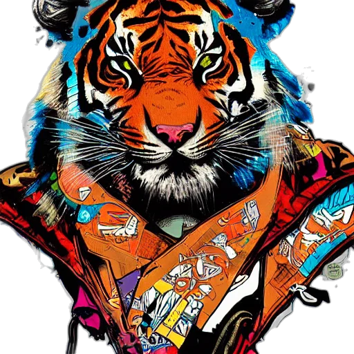 animal, jacket, comic book art, concept art transparent PNG cut-out