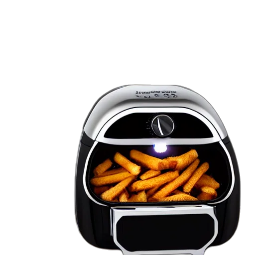 food, robot, 3d render, photorealistic transparent PNG cut-out