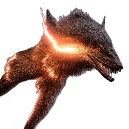 dragon, creature, animal, hair transparent PNG cut-out
