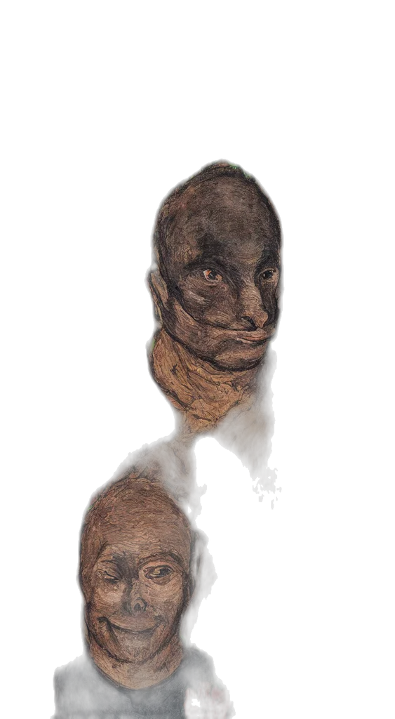 face, mask, creature, staff transparent PNG cut-out