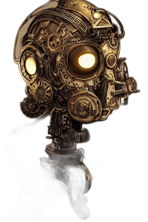 robot, mask, face, weapon transparent PNG cut-out