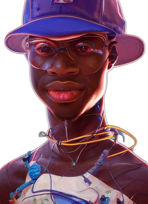 jewelry, face, hat, robot transparent PNG cut-out