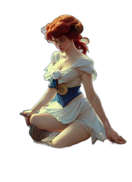 dress, crown, staff, jewelry transparent PNG cut-out