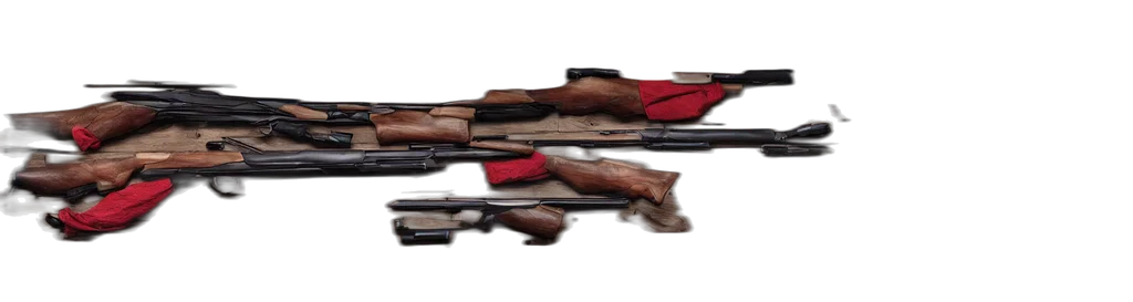 weapon, staff, 3d render, shotgun transparent PNG cut-out