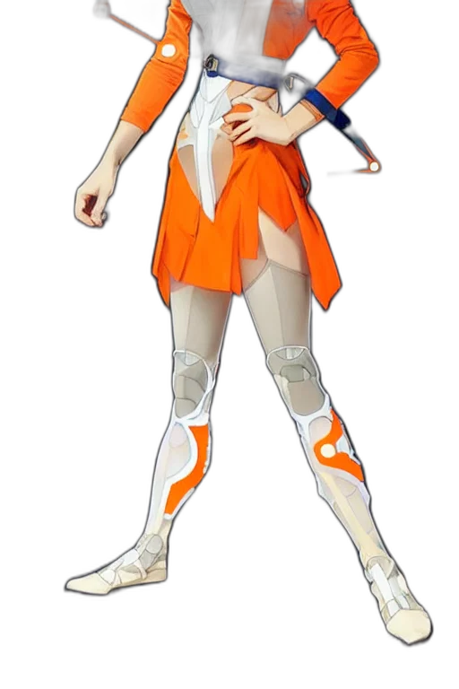 dress, staff, concept art, 3d render transparent PNG cut-out