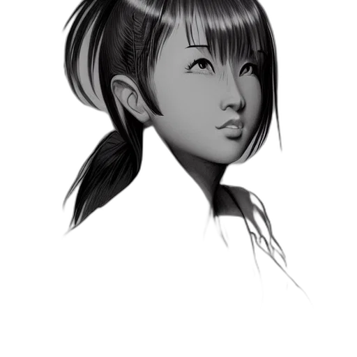 face, photorealistic, concept art, anime transparent PNG cut-out