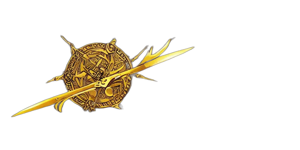 sword, staff, weapon, crown transparent PNG cut-out