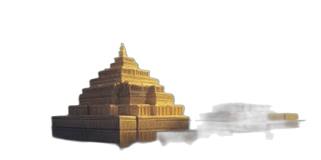 building, crown, concept art, 3d render transparent PNG cut-out