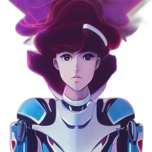 robot, face, crown, jacket transparent PNG cut-out