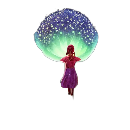 umbrella, dress, staff, crown transparent PNG cut-out