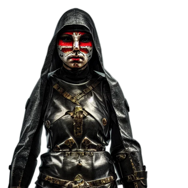 mask, jacket, concept art, photo transparent PNG cut-out