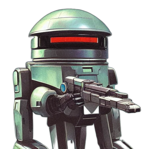 robot, weapon, staff, concept art transparent PNG cut-out
