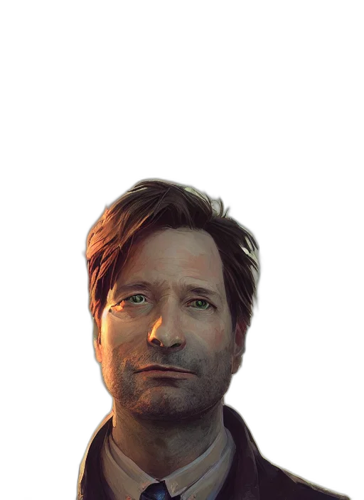 face, hair, jacket, robot transparent PNG cut-out