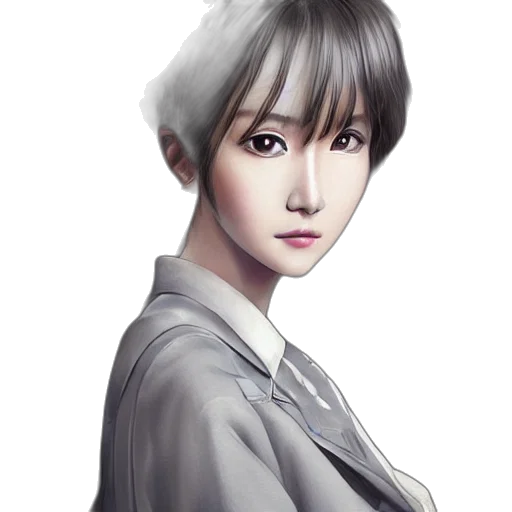 face, staff, robot, photorealistic transparent PNG cut-out