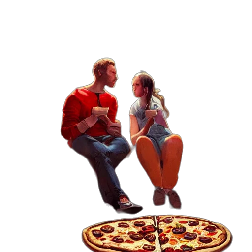 food, pixel art, concept art, comic book art transparent PNG cut-out