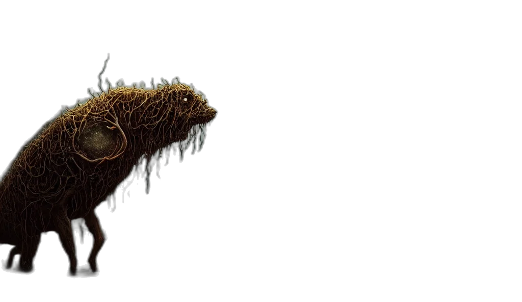 hair, staff, creature, crown transparent PNG cut-out