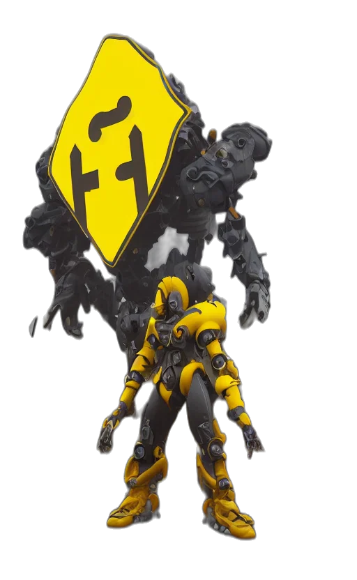 robot, weapon, concept art, 3d render transparent PNG cut-out