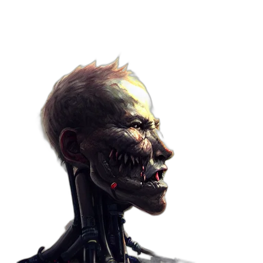 robot, face, mask, creature transparent PNG cut-out