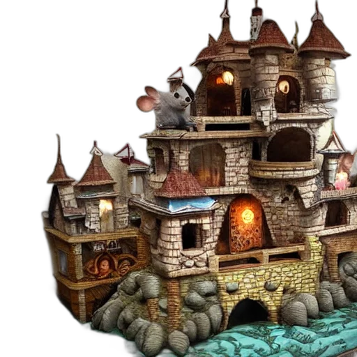 building, concept art, 3d render, fantasy art transparent PNG cut-out