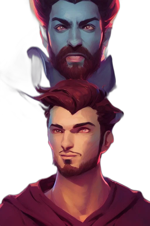 face, staff, mask, concept art transparent PNG cut-out