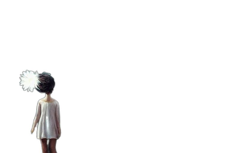 dress, hair, robot, creature transparent PNG cut-out