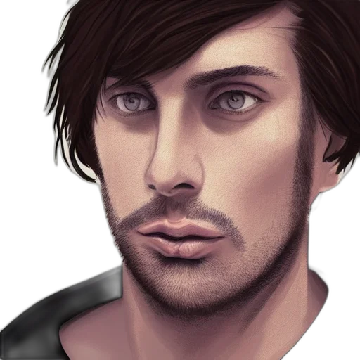 face, photorealistic, fantasy art, watercolor transparent PNG cut-out