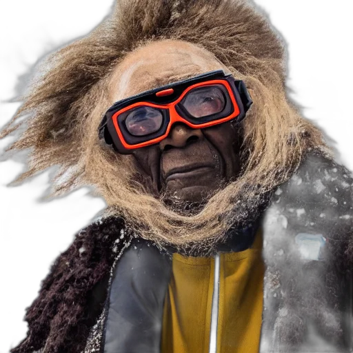mask, hair, jacket, creature transparent PNG cut-out