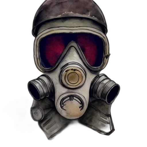mask, jacket, face, weapon transparent PNG cut-out