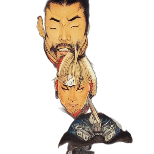 mask, staff, face, dragon transparent PNG cut-out
