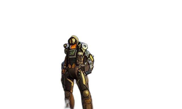 robot, weapon, jacket, staff transparent PNG cut-out