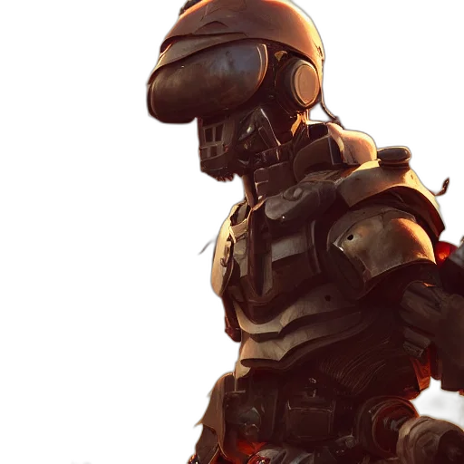 robot, weapon, mask, face transparent PNG cut-out