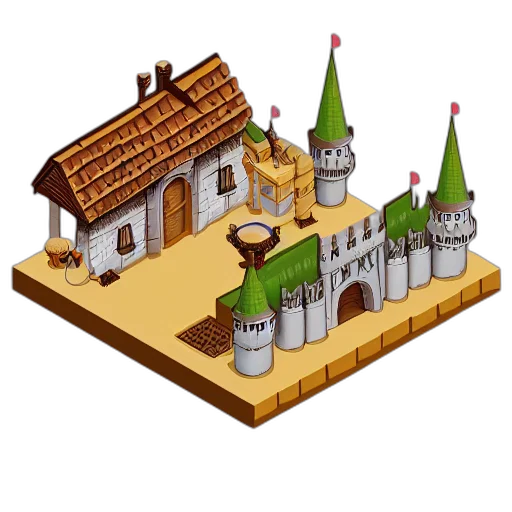 crown, building, pixel art, concept art transparent PNG cut-out
