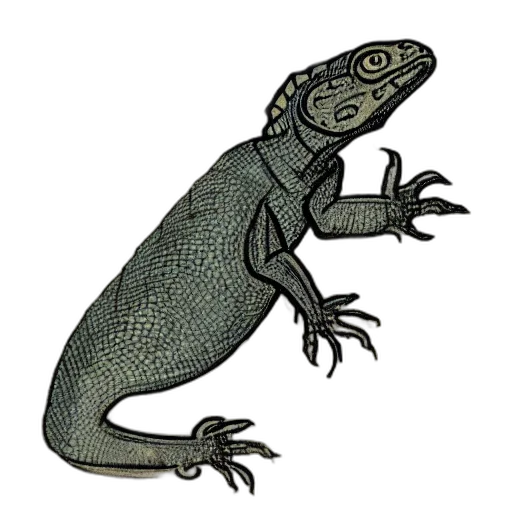 animal, dragon, creature, staff transparent PNG cut-out