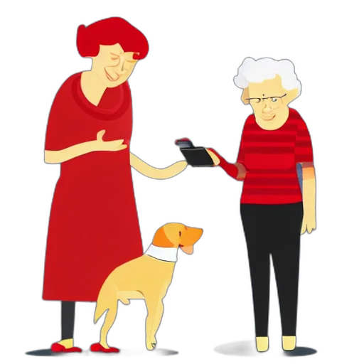 staff, red, flat, design transparent PNG cut-out