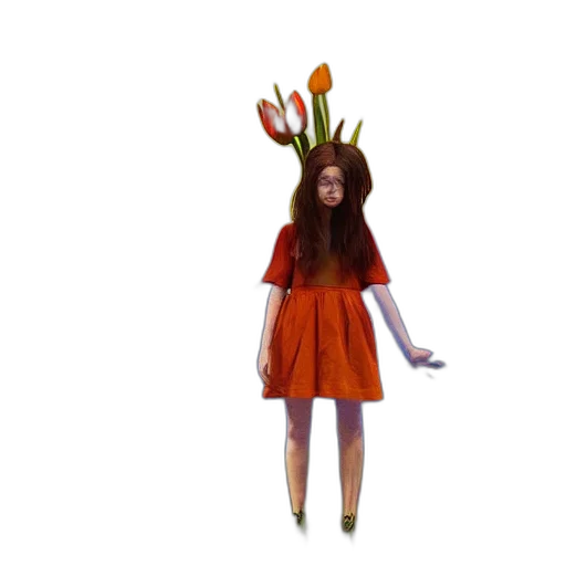 dress, creature, crown, hat transparent PNG cut-out
