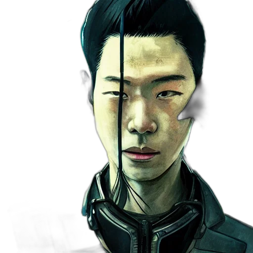 face, robot, mask, jacket transparent PNG cut-out