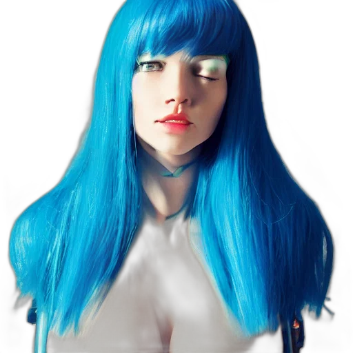 robot, face, hair, dress transparent PNG cut-out