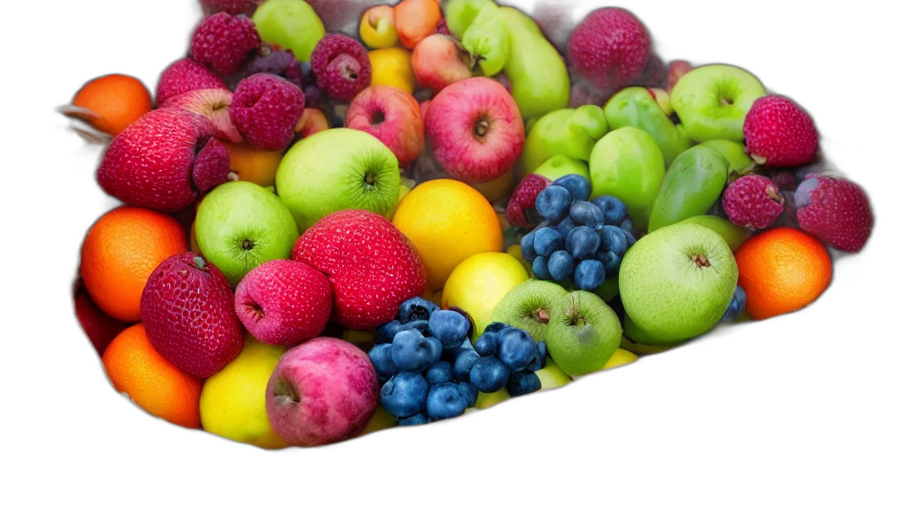 food, crown, photorealistic, colorful transparent PNG cut-out