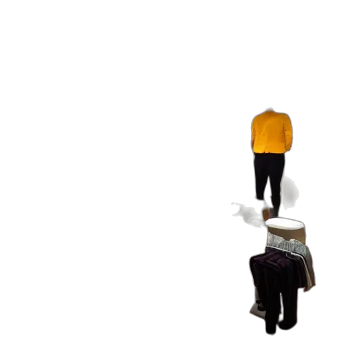 staff, robot, hat, jacket transparent PNG cut-out