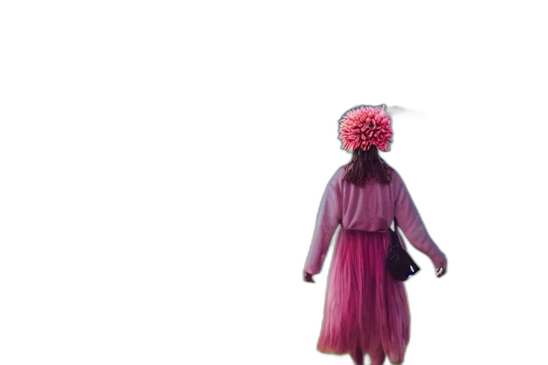 dress, hair, umbrella, flower transparent PNG cut-out