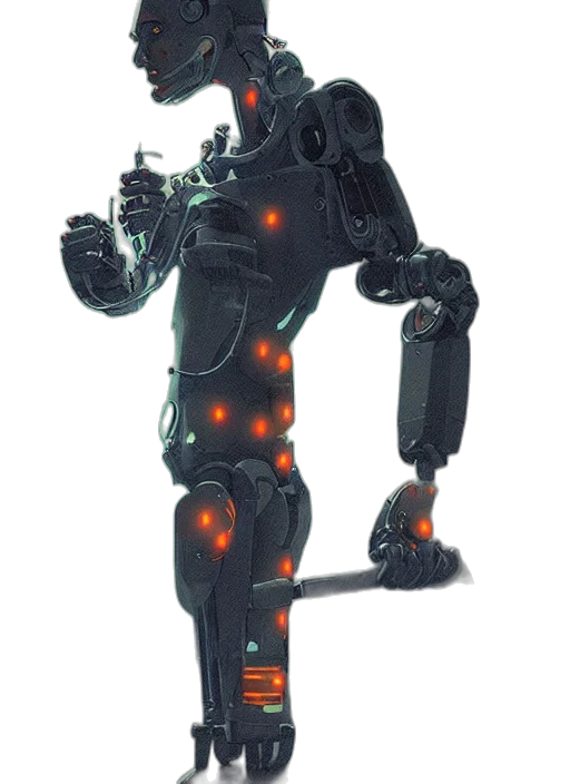 robot, weapon, staff, concept art transparent PNG cut-out
