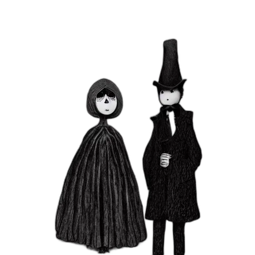 hat, mask, dress, staff transparent PNG cut-out