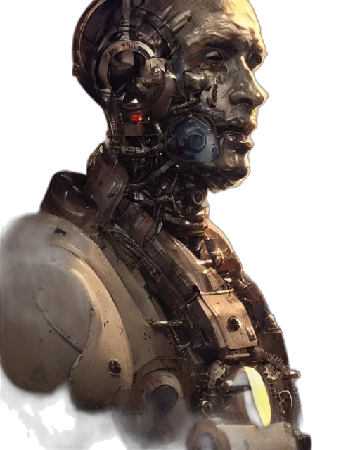robot, face, mask, staff transparent PNG cut-out