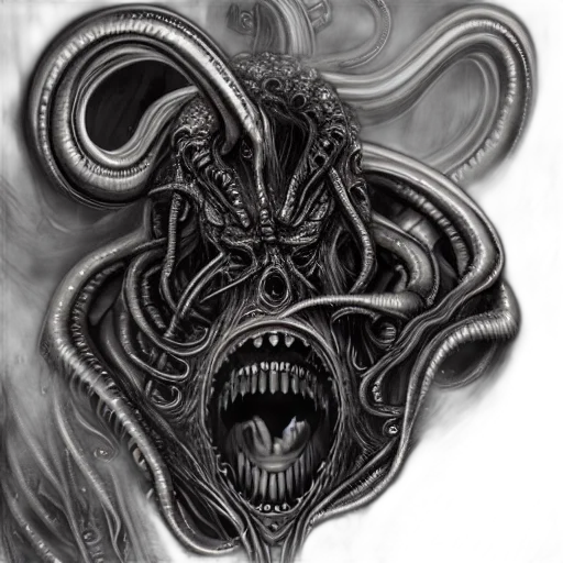 creature, mask, hair, face transparent PNG cut-out