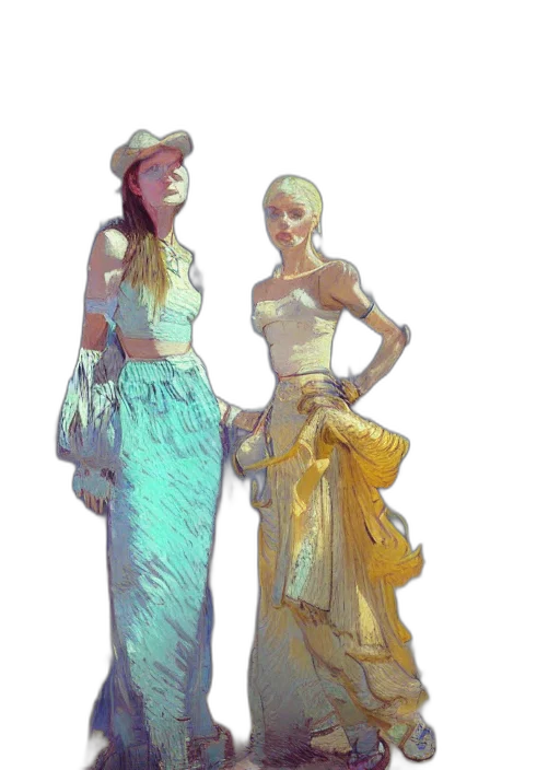dress, staff, jewelry, concept art transparent PNG cut-out