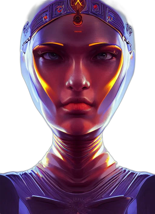 robot, face, mask, crown transparent PNG cut-out