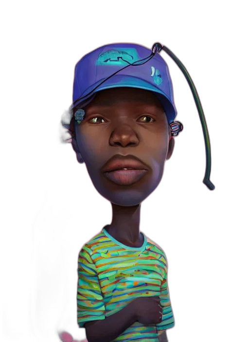 hat, staff, face, creature transparent PNG cut-out