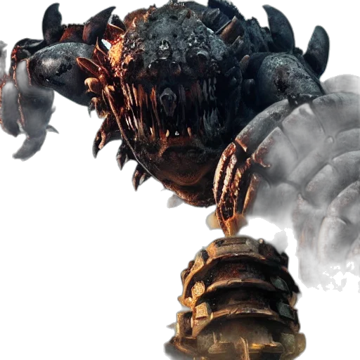creature, dragon, mask, weapon transparent PNG cut-out